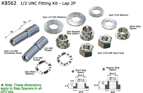 1/2"UNC FIT KIT 2 PIECE