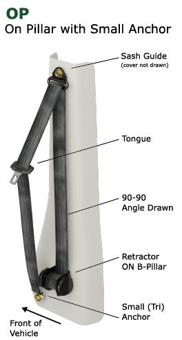 GP On Pillar 90-80-100 Seatbelt Kit